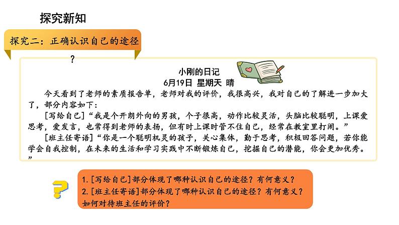 初中道德与法治人教版七年级上册 认识自己 课件第7页