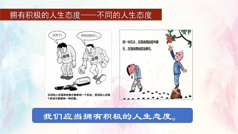 2024版道德与法治七年级上册第四单元追求美好人生第十二课端正人生态度第1课时拥有积极的人生态度ppt第7页