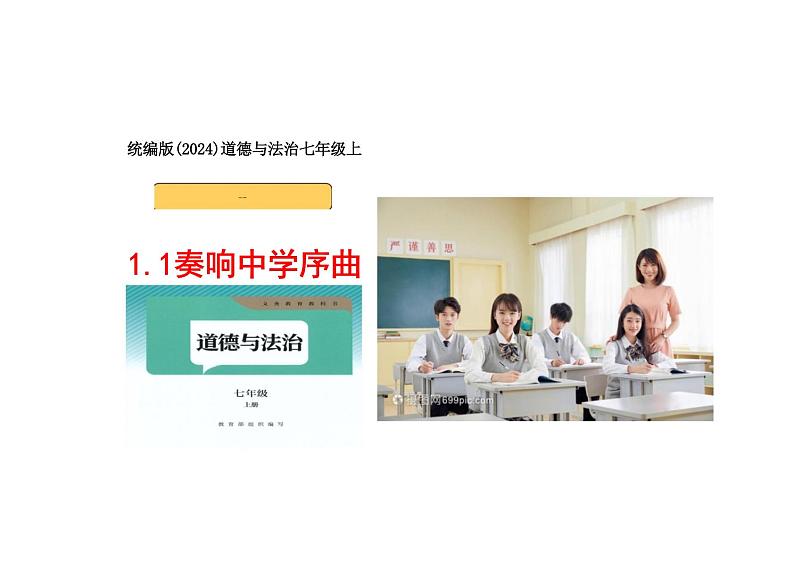 1.1 奏响中学序曲 课件 2024-2025学年七年级道德与法治上册 (统编版2024)第1页