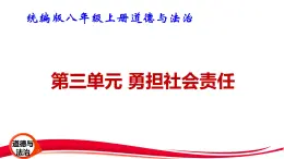 统编版八年级上册道德与法治第三单元《勇担社会责任》复习课件