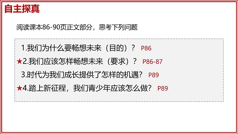 部编人教版初中道德与法治九年级下册9.7.2 走向未来(课件)第4页
