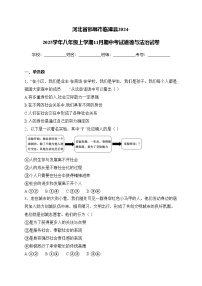 河北省邯鄲市臨漳縣2024-2025學(xué)年八年級上學(xué)期11月期中考試道德與法治試卷(含答案)