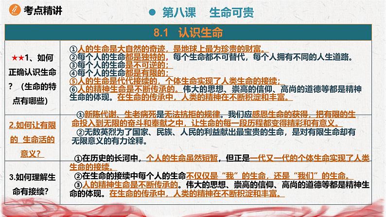 统编版(2024版)七年级上册道德与法治第三单元 珍爱我们的生命 复习课件第7页