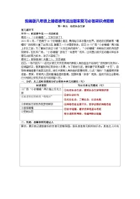 统编版八年级上册道德与法治期末复习重要知识点提纲 学案