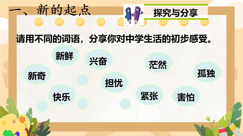 初中 政治 (道德与法治) 人教版(2024) 七年级上册(2024)奏响中学序曲 课件第4页