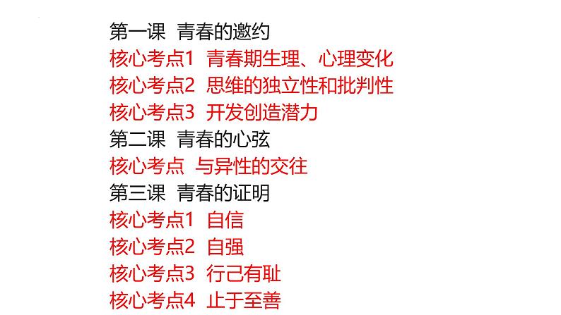 专题03 青春时光--中考道德与法治一轮复习全考点精讲课件(部编版)第5页