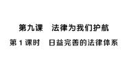 初中政治 (道德与法治)日益完善的法律体系作业ppt课件