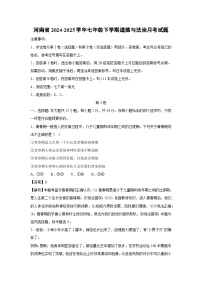 2024~2025学年河南省七年级下学期月考道德与法治试卷（解析版）