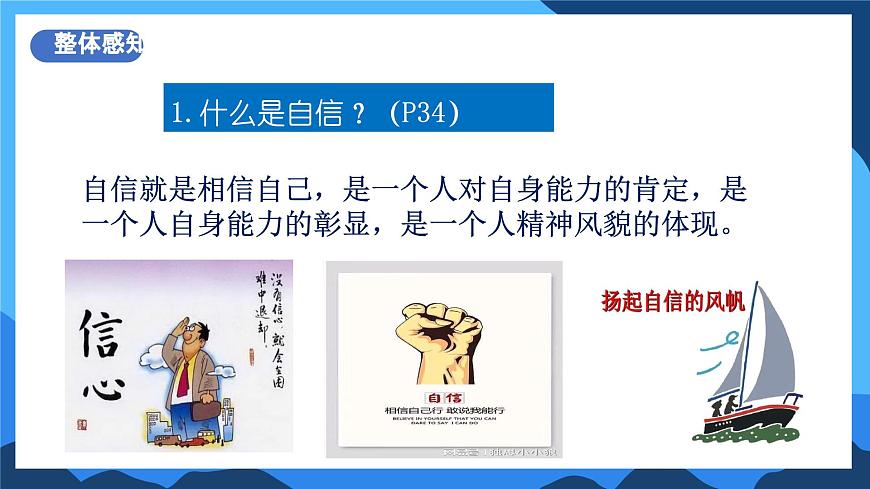 4.1《人要有自信》2025年春新版教材七年級下冊道德與法治課件第6頁