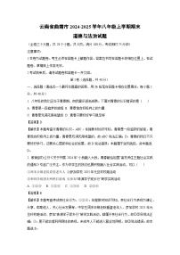 2024-2025学年云南省曲靖市八年级上学期期末道德与法治试卷(解析版)