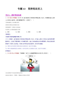 2024年全国中考道德与法治真题分类汇编：专题13 坚持宪法至上（解析版）
