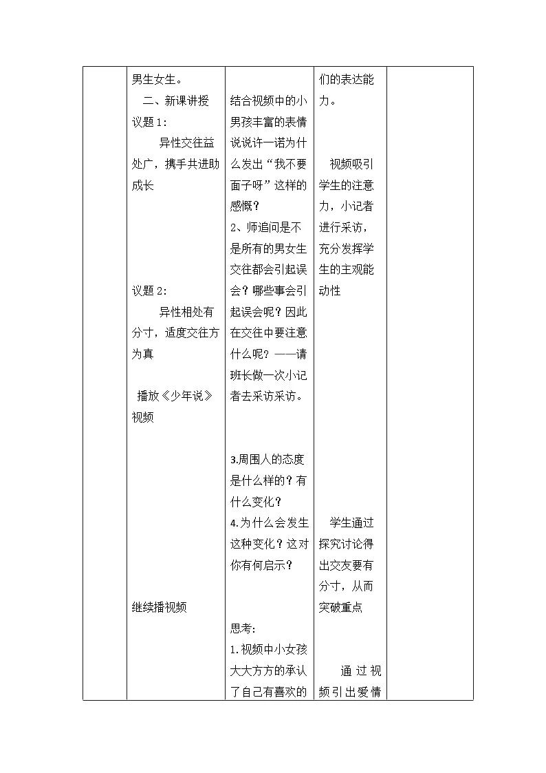 部编人教版初中道德与法治7年级下册1.2男生女生教案第3页