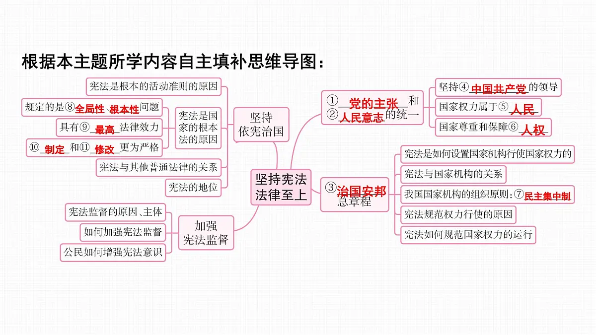 2025年中考道德与法治法治观念核心素养复习:主题三 坚持宪法法律至上 课件第4页
