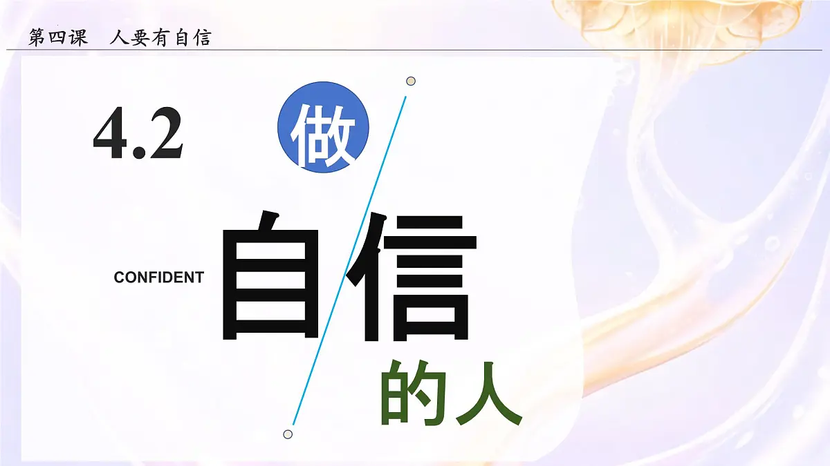 初中 政治 (道德与法治) 人教版(2024) 七年级下册(2024)4.2做自信的人 课件第1页