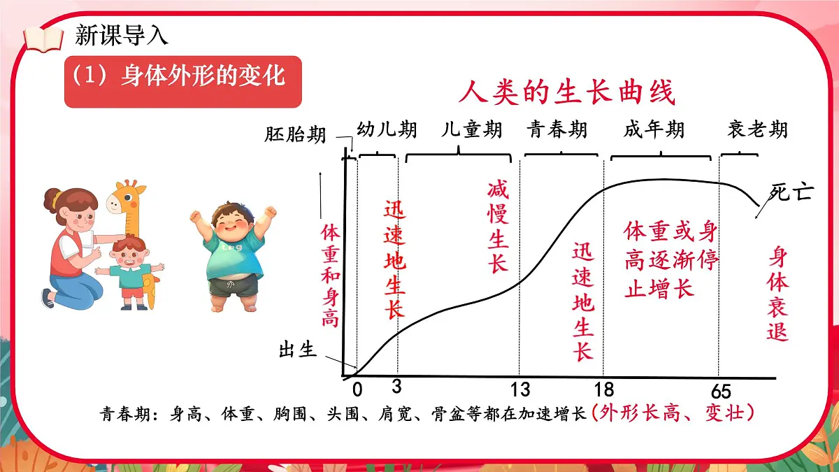 初中 政治 (道德与法治) 人教版(2024) 七年级下册(2024)1.1青春的邀约 课件第4页