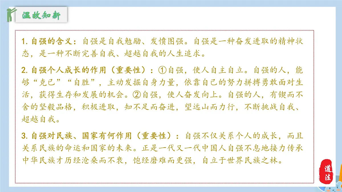 新人教版道法七下 2-5-2《做自强不息的中国人》教学课件第3页