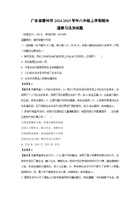 广东省雷州市2024-2025学年八年级上学期期末道德与法治试卷（解析版）