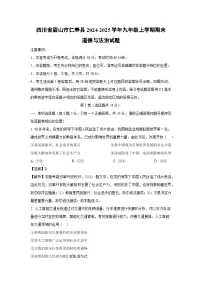 四川省眉山市仁寿县2024-2025学年九年级上学期期末道德与法治试卷（解析版）