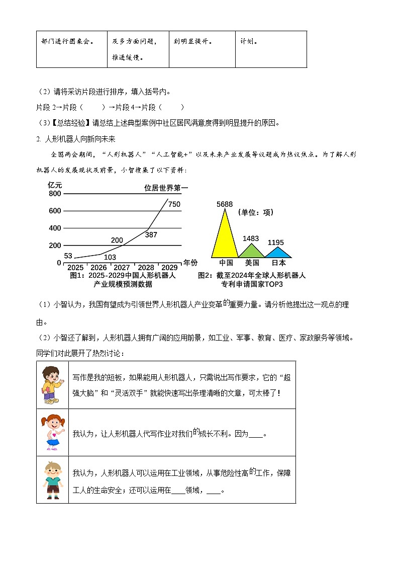 2025年上海市松江区中考二模道德与法治试题(原卷版+解析版)第2页