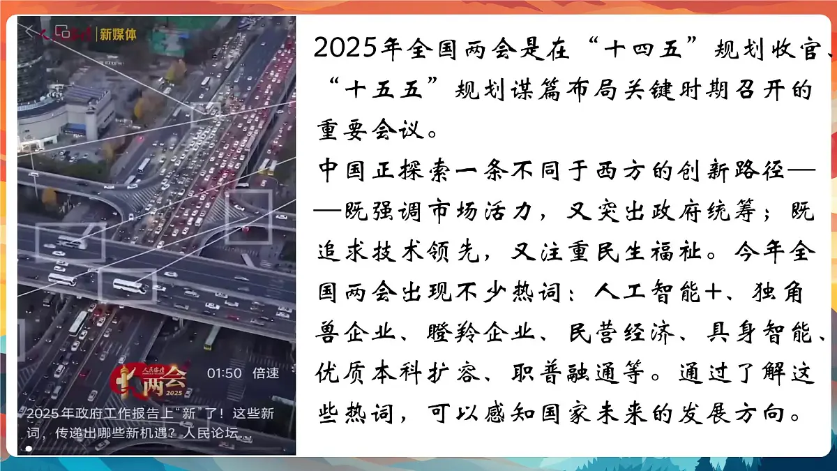 专题04 从2025全国两会“热词”中了解国家 课件-2025年中考总复习:道德与法治时政专题(全国通用)第5页