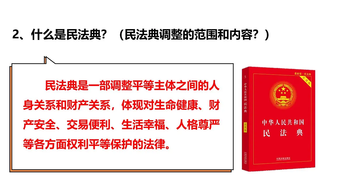 10.1 认识民法典 课件-2024-2025学年统编版道德与法治七年级下册第8页