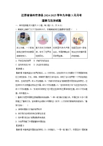 江苏省徐州市沛县2024-2025学年九年级下3月月考道德与法治试题（解析版）