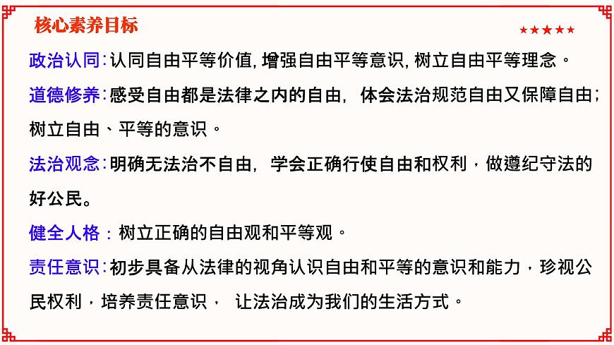 初中政治 (道德與法治)人教版（2024）八年級下冊4.7.1自由平等的真諦  課件第4頁