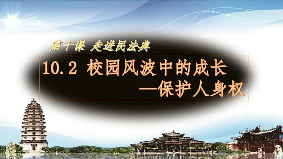 部编人教版初中道德与法治七年级下册 10.2保护人身权 教学课件第1页