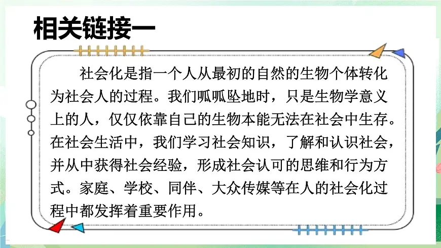 人教版(2024)道德与法治八年级上册 2.1 人的社会化(课件)第6页