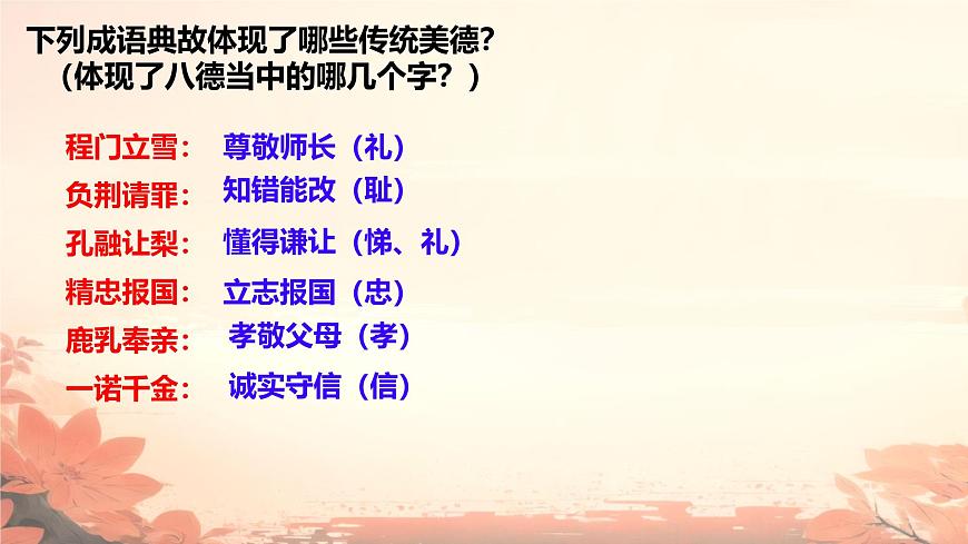 初中 政治 (道德與法治) 人教版（2024）七年級下冊3.8.2做中華傳統(tǒng)美德的踐行者 課件第8頁