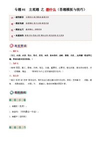 2025年中考道法专题复习专题01 主观题答题技巧总述(是什么)(原卷版)
