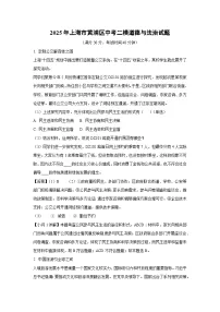 2025年上海市黄浦区中考二模道德与法治试卷（解析版）