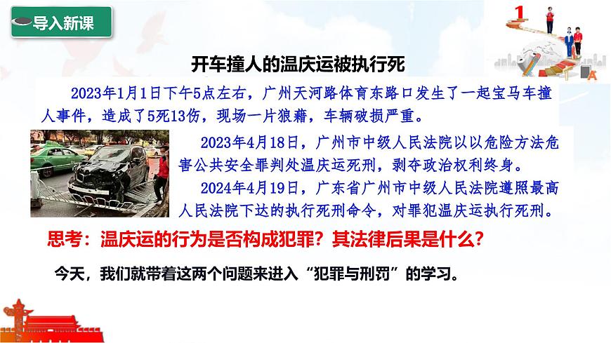 2025年春七年级下册道德与法治教学课件 第十一课 第2课时 犯罪与刑罚第1页