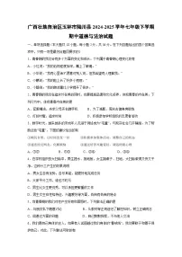 道德与法治：广西壮族自治区玉林市陆川县2024-2025学年七年级下学期期中试题