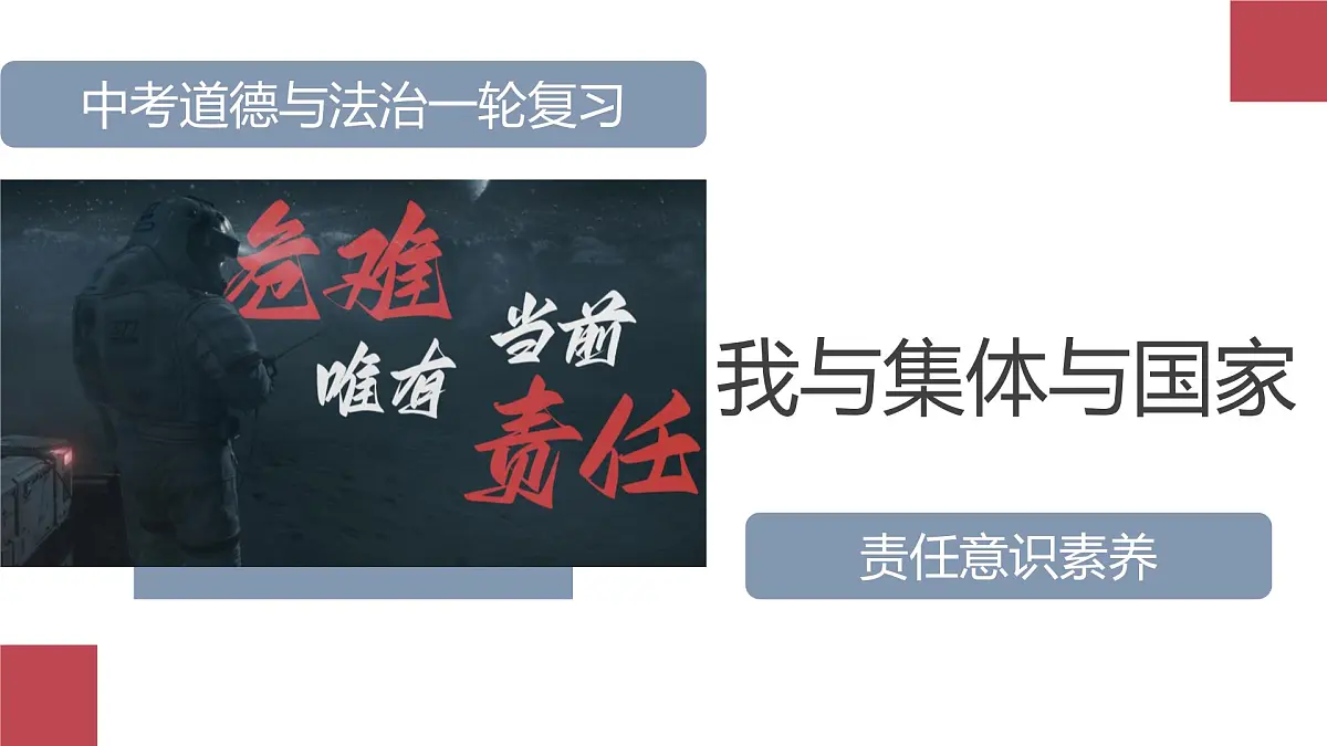 责任意识3-八上第四单元 (维护国家利益)2025中考道德与法治 一轮复习课件 统编版第1页