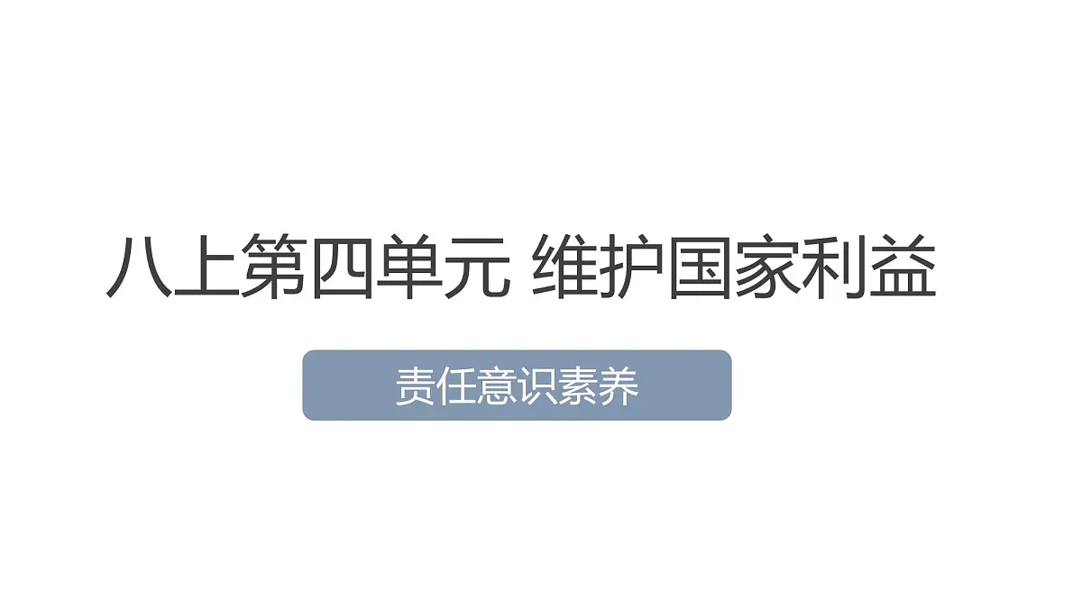 责任意识3-八上第四单元 (维护国家利益)2025中考道德与法治 一轮复习课件 统编版第2页