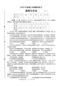 河南省南阳市镇平县2024-2025学年七年级下学期5月月考道德与法治试题