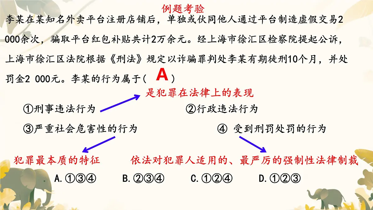 初中政治 (道德与法治)人教版(2024)七年级下册4.11.2犯罪与刑罚 课件第6页