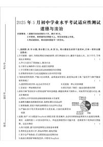 2025年内蒙古自治区赤峰市红山区中考三模道德与法治试题(中考模拟)