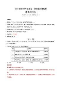 2024-2025学年下学期七年级期末考试道德与法治试题（解析版）（河北）
