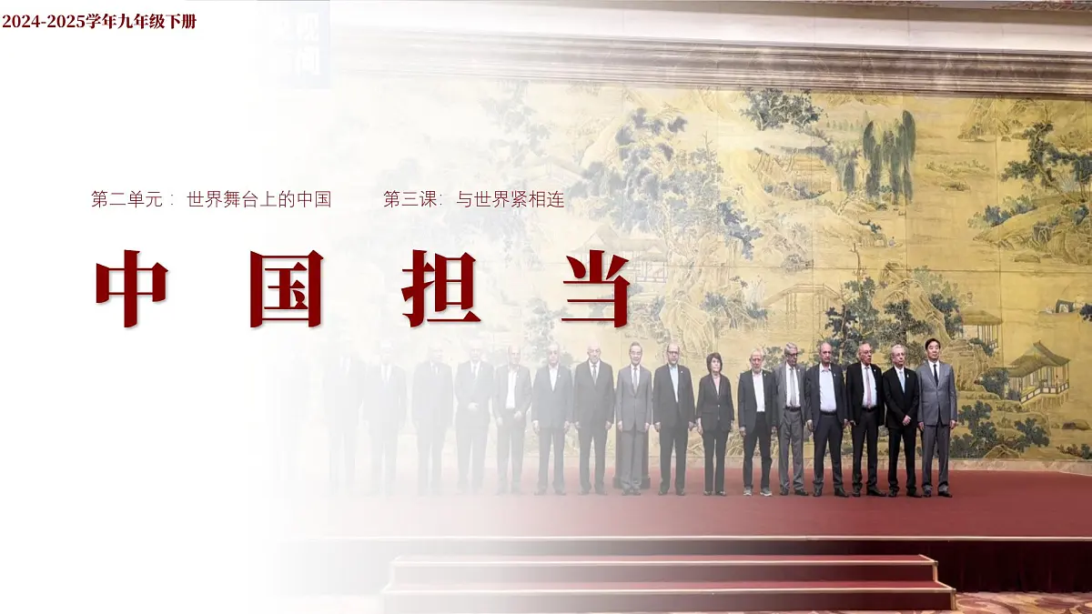 部编版2025道德与法治九年级下册3.1中国担当 课件第3页
