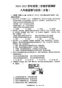 安徽省合肥市部分学道德与法治校2024-2025学年八年级下道德与法治期末试卷