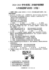 安徽省合肥市部分学道德与法治校2024-2025学年八年级下道德与法治期末试卷