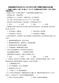 湖南省张家界市永定区2024-2025学年七年级下学期期中道德与法治试题