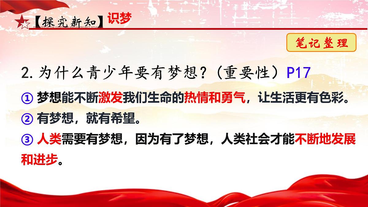 初中 政治 (道德与法治) 人教版(2024) 七年级上册1.3.1做有梦想的少年 课件第8页