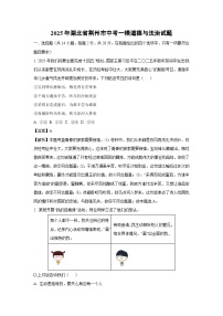 2025年湖北省荆州市中考一模[中考模拟]道德与法治试卷（解析版）