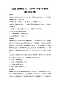 河南省开封市杞县2024-2025学年八年级下学期期中道德与法治试卷（解析版）