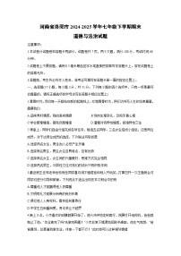 河南省洛阳市2024-2025学年七年级下学期期末道德与法治试卷