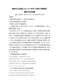 重庆市九龙坡区2024-2025学年八年级下学期期末道德与法治试卷（解析版）