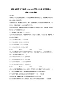 湖北省黄石市下陆区2024-2025学年七年级下学期期末道德与法治试卷